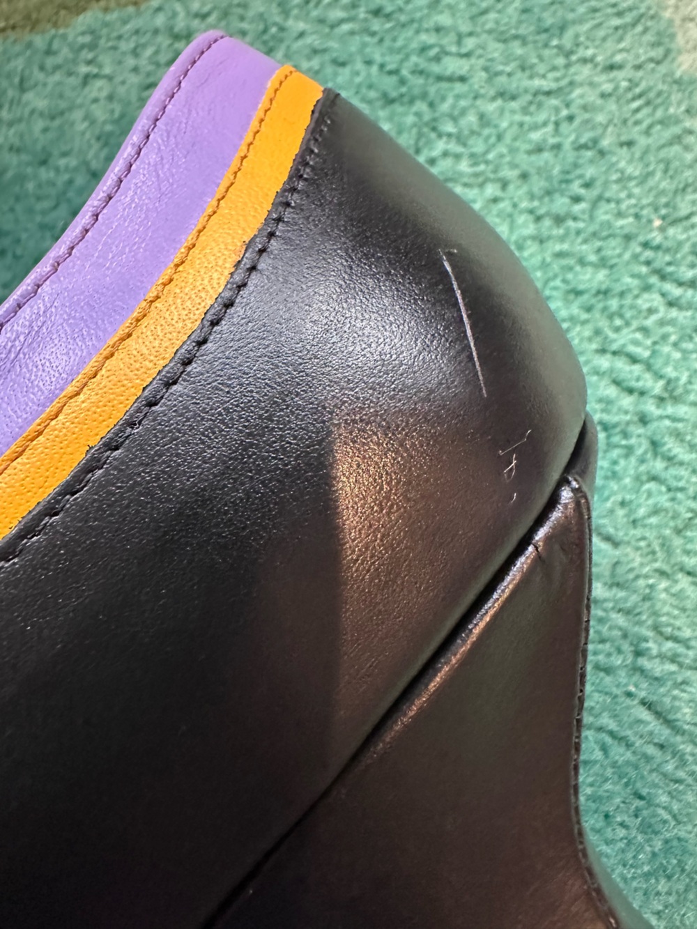 Fluevog NEARLY NEW Stop It Fermare black/purple/yellow lace-up- 11.5 (fits 11) - Picture 11 of 16